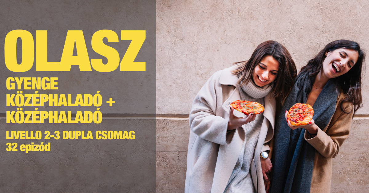 Gyenge középhaladó/középhaladó olasz nyelvtanfolyam